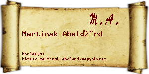 Martinak Abelárd névjegykártya